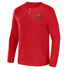 NFL x Darius Rucker Collection Slub Jersey Henley Long Sleeve T-Shirt - Tampa Bay Buccaneers