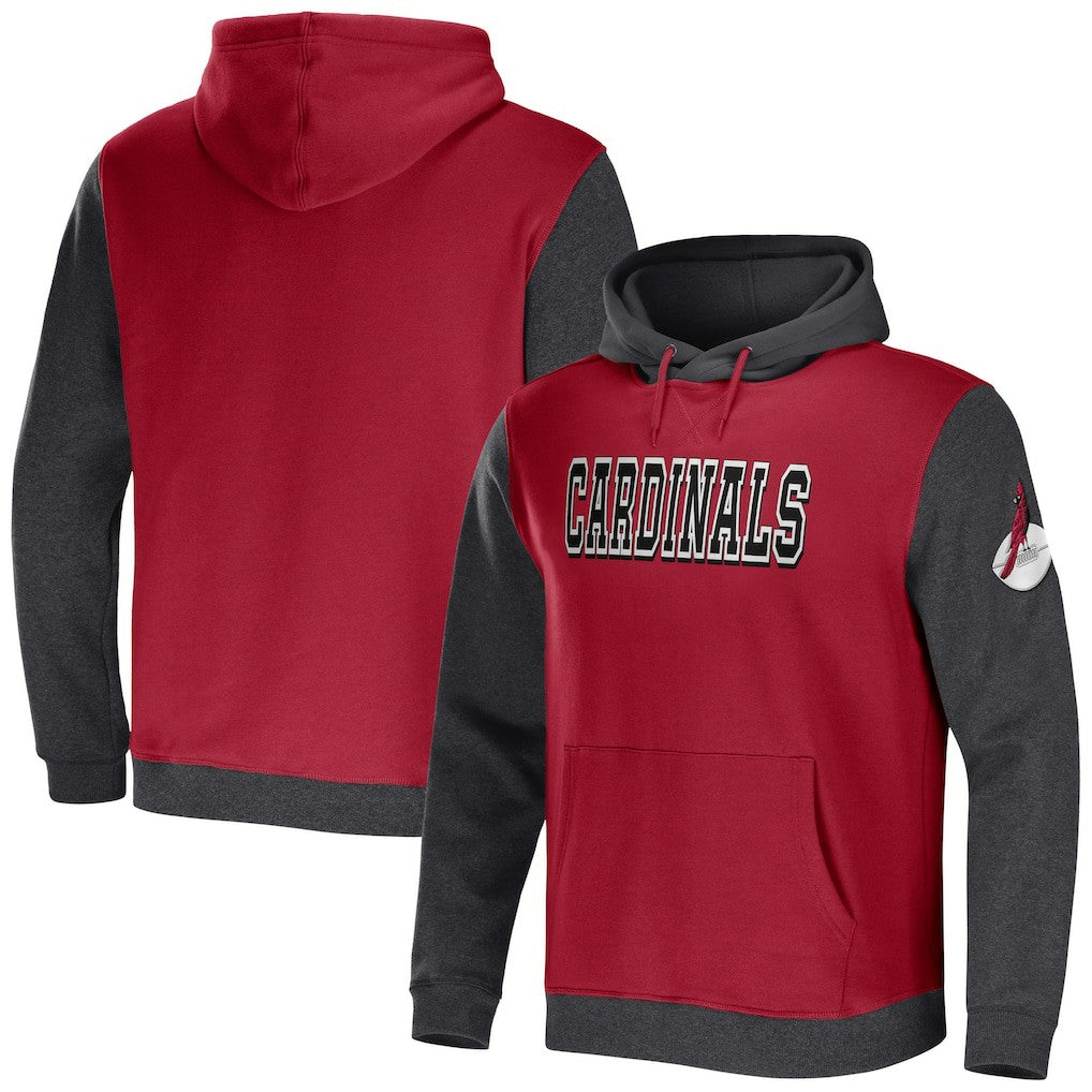 NFL x Darius Rucker Collection Colorblock Pullover Hoodie - Arizona Cardinals