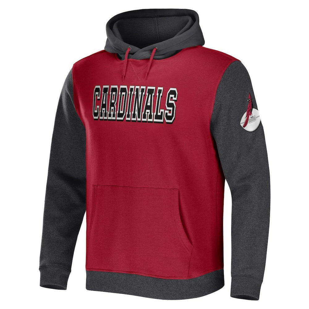 NFL x Darius Rucker Collection Colorblock Pullover Hoodie - Arizona Cardinals