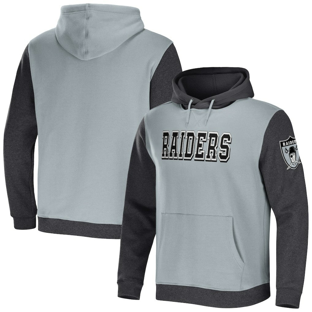 NFL x Darius Rucker Collection Colorblock Pullover Hoodie - Las Vegas Raiders