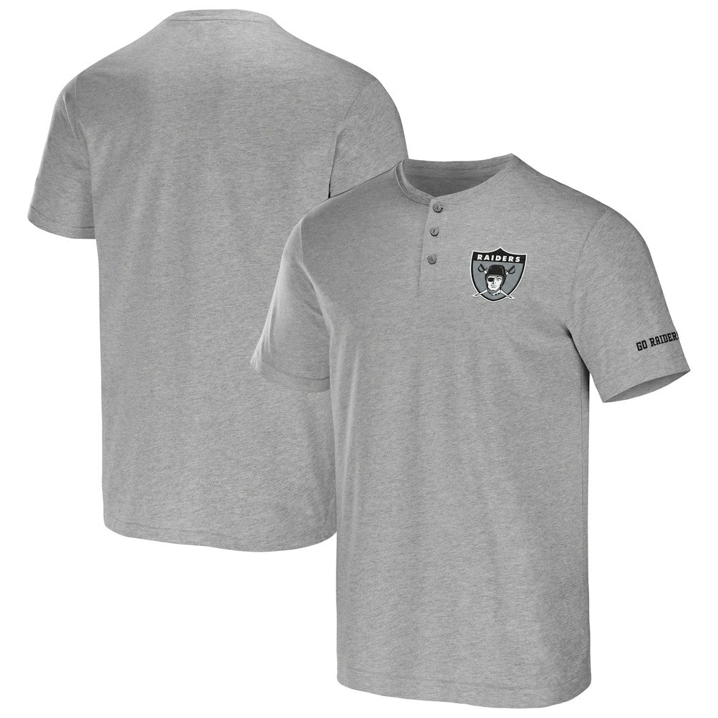 NFL x Darius Rucker Collection Henley T-Shirt - Las Vegas Raiders