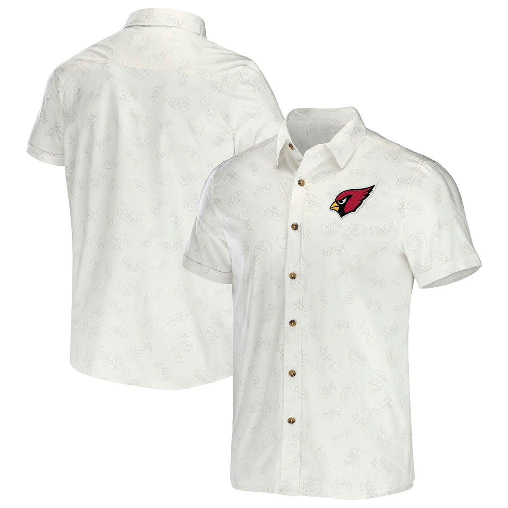 NFL x Darius Rucker Collection Woven Button-Up T-Shirt - Arizona Cardinals