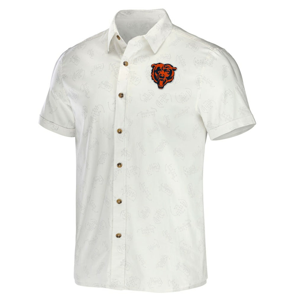 NFL x Darius Rucker Collection Woven Button-Up T-Shirt - Chicago Bears