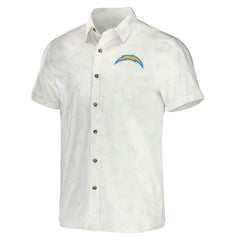 NFL x Darius Rucker Collection Woven Button-Up T-Shirt - Los Angeles Chargers