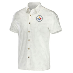 NFL x Darius Rucker Collection Woven Button-Up T-Shirt - Pittsburgh Steelers