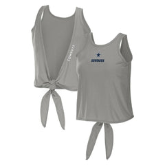 WEAR by Erin Andrews Women's Open Back Twist Tie Tank Top - Dallas Cowboys