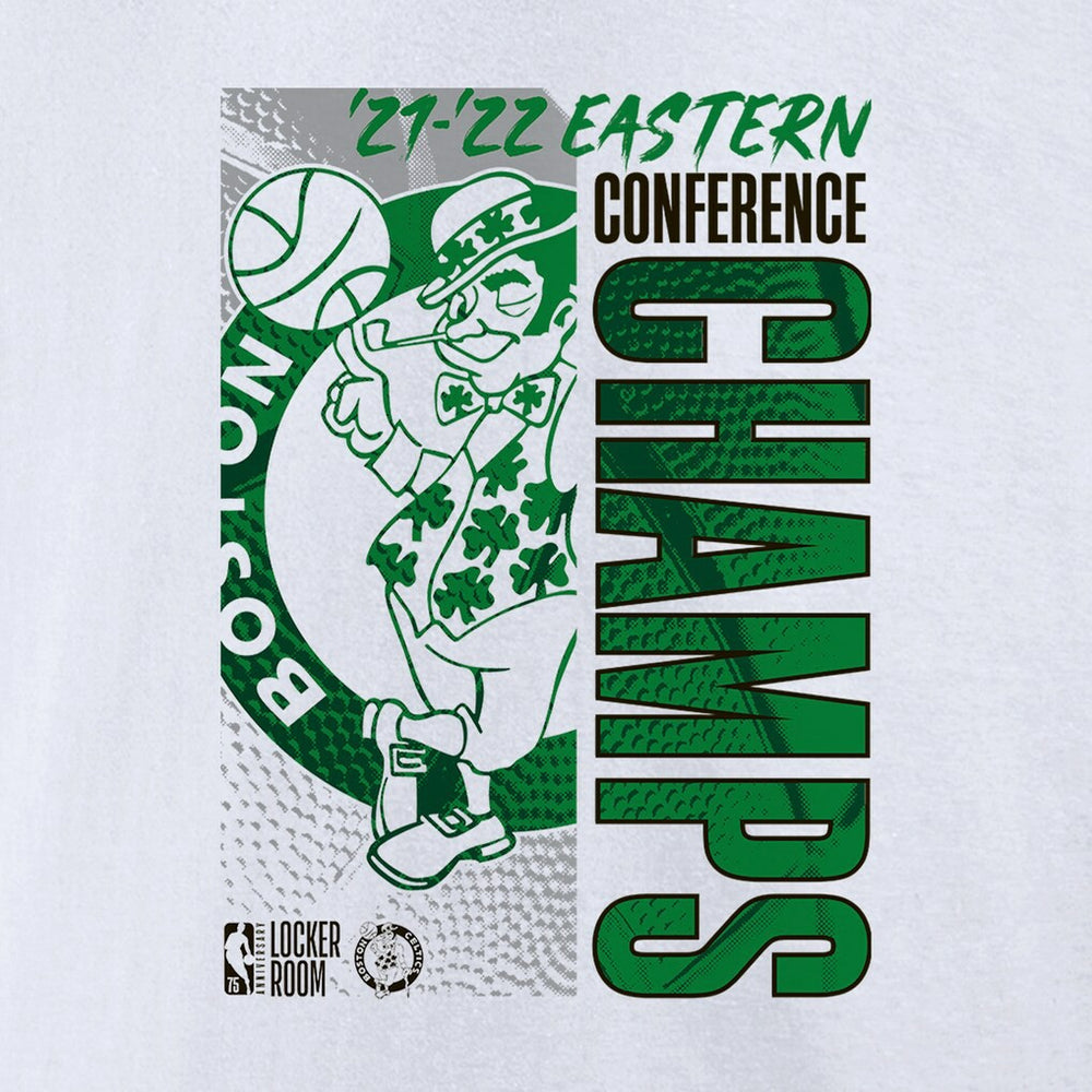 NBA Boston Celtics Women's 2022 Eastern Conference Champions Plus Size Locker Room V-Neck T-Shirt
