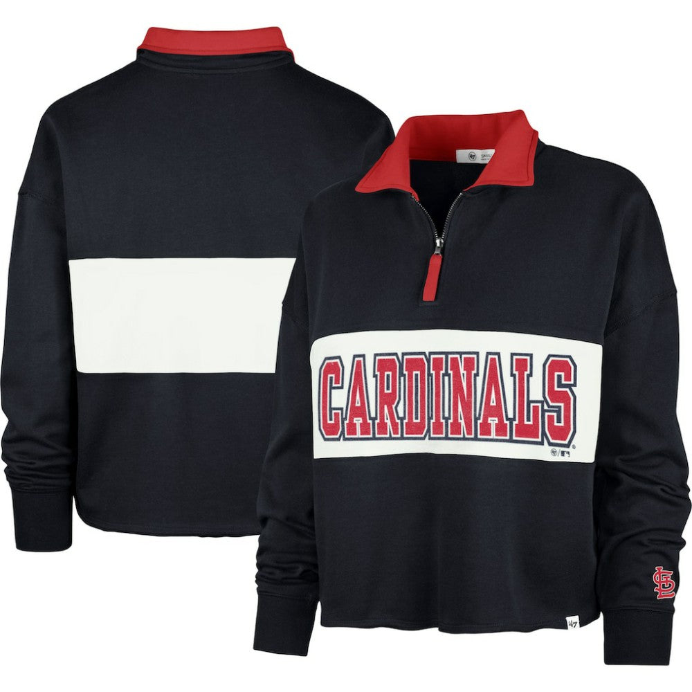MLB St. Louis Cardinals '47 Women's Remi Quarter-Zip Cropped Top