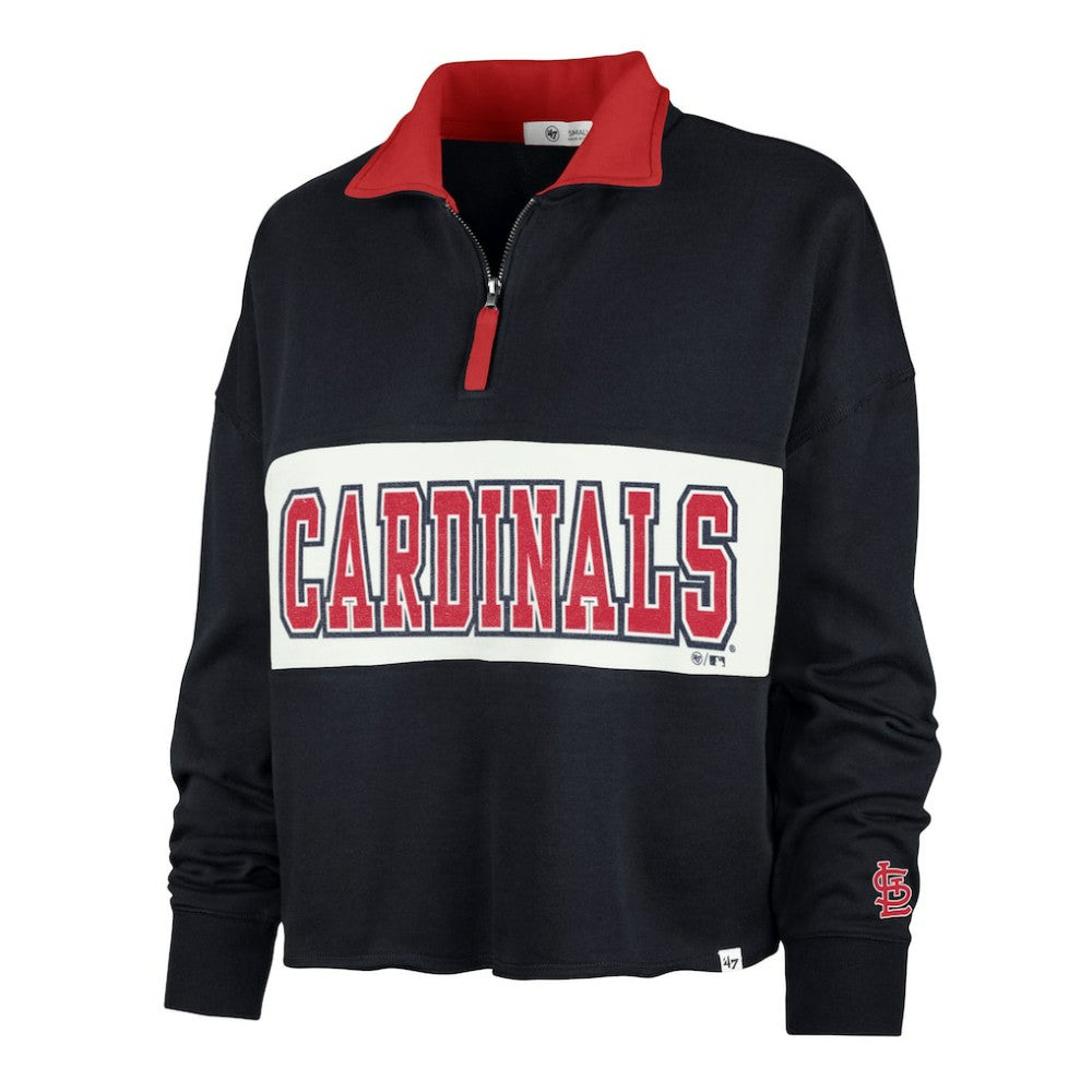 MLB St. Louis Cardinals '47 Women's Remi Quarter-Zip Cropped Top