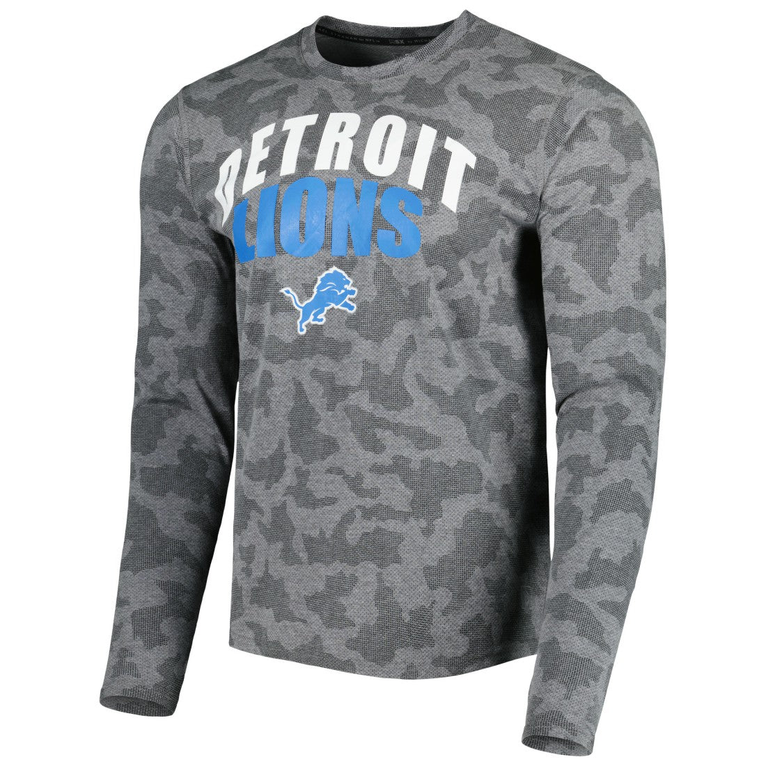 MSX by Michael Strahan Performance Camo Long Sleeve T-Shirt - Detroit Lions