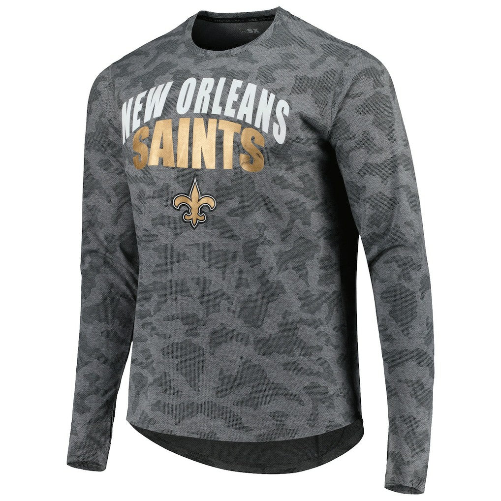 MSX by Michael Strahan Performance Camo Long Sleeve T-Shirt - New Orleans Saints