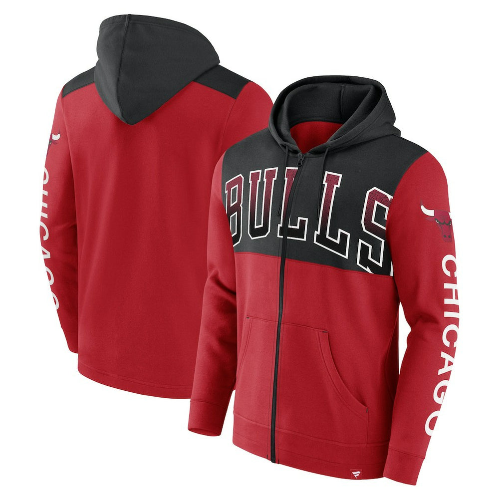 NBA Chicago Bulls Skyhook Colorblock Full-Zip Hoodie