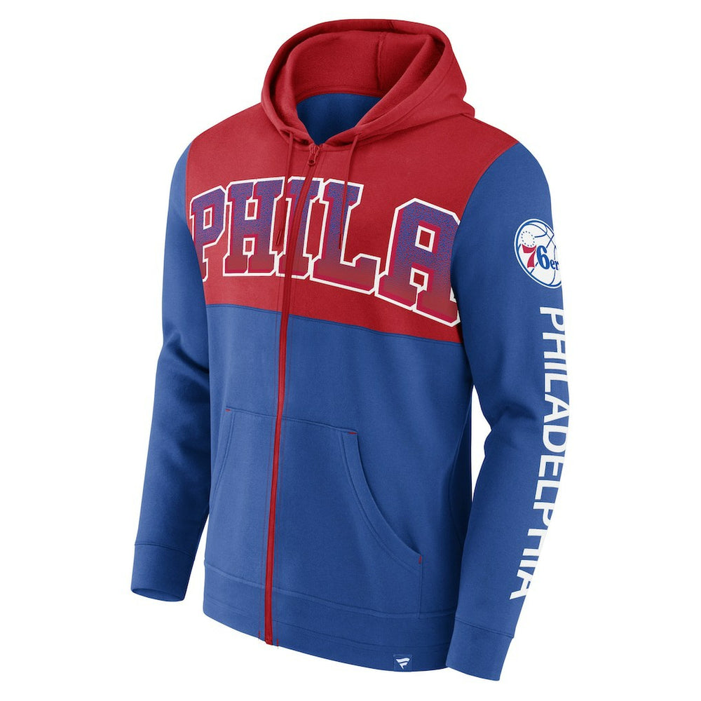 NBA Philadelphia 76ers Skyhook Colorblock Full-Zip Hoodie