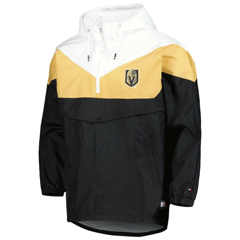 NHL Black/Gold Vegas Golden Knights Tommy Hilfiger Women's Staci Half-Zip Windbreaker Jacket
