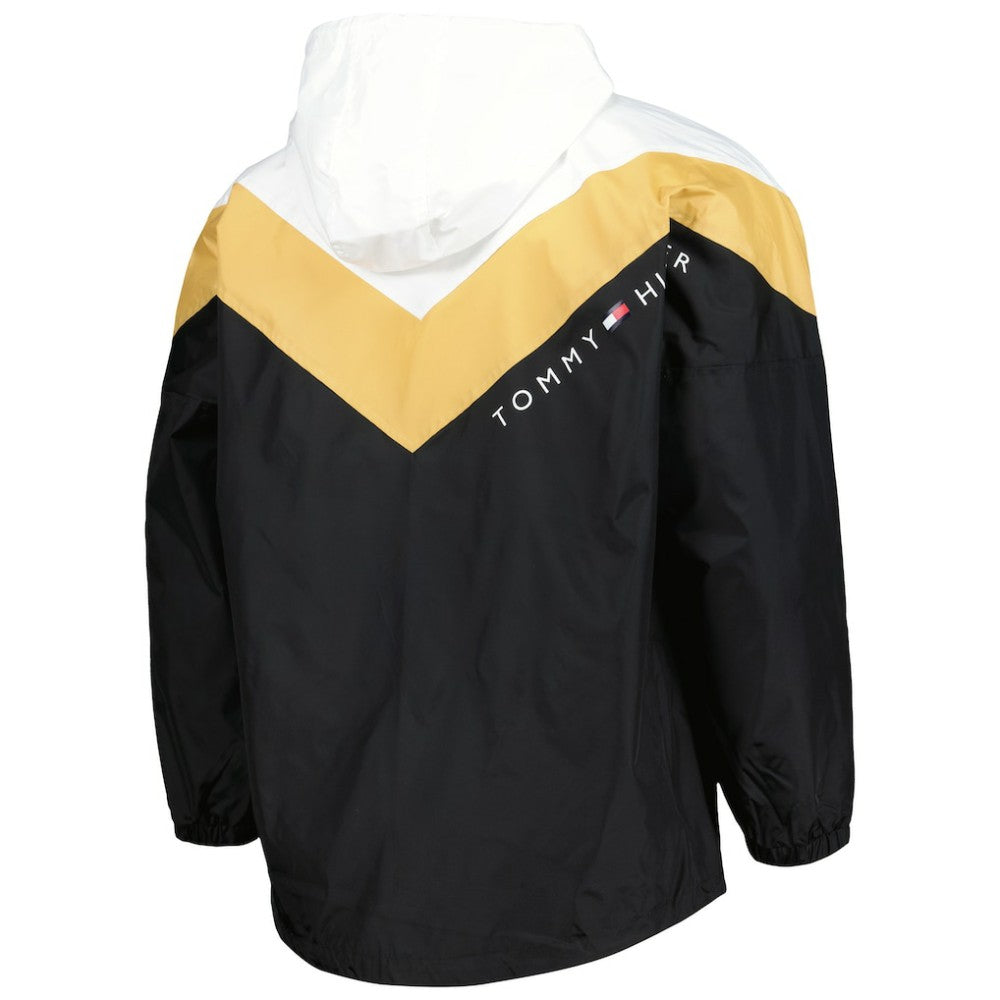 NHL Black/Gold Vegas Golden Knights Tommy Hilfiger Women's Staci Half-Zip Windbreaker Jacket