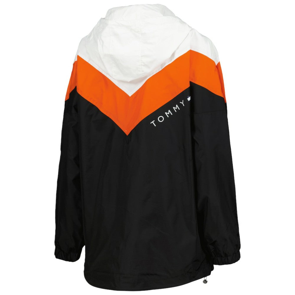 NHL Orange/Black Philadelphia Flyers Tommy Hilfiger Women's Staci Half-Zip Windbreaker Jacket