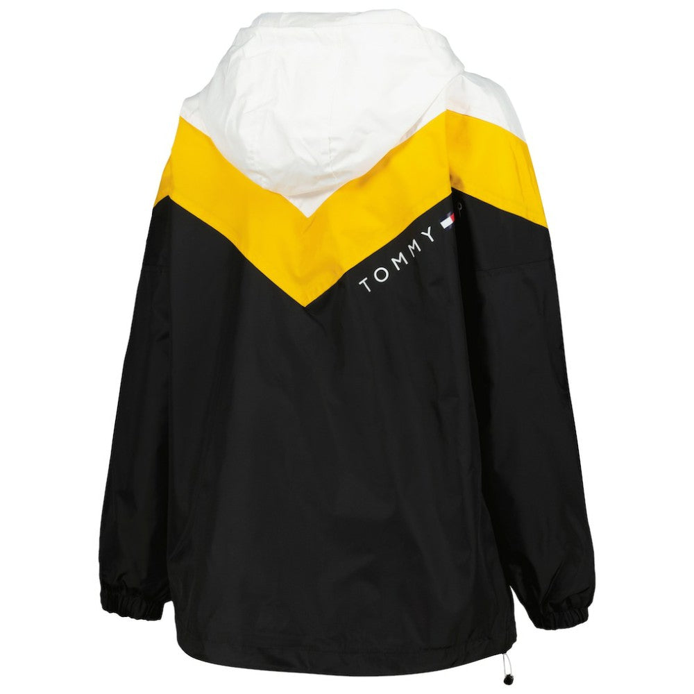 NHL Black/Gold Pittsburgh Penguins Tommy Hilfiger Women's Staci Half-Zip Windbreaker Jacket