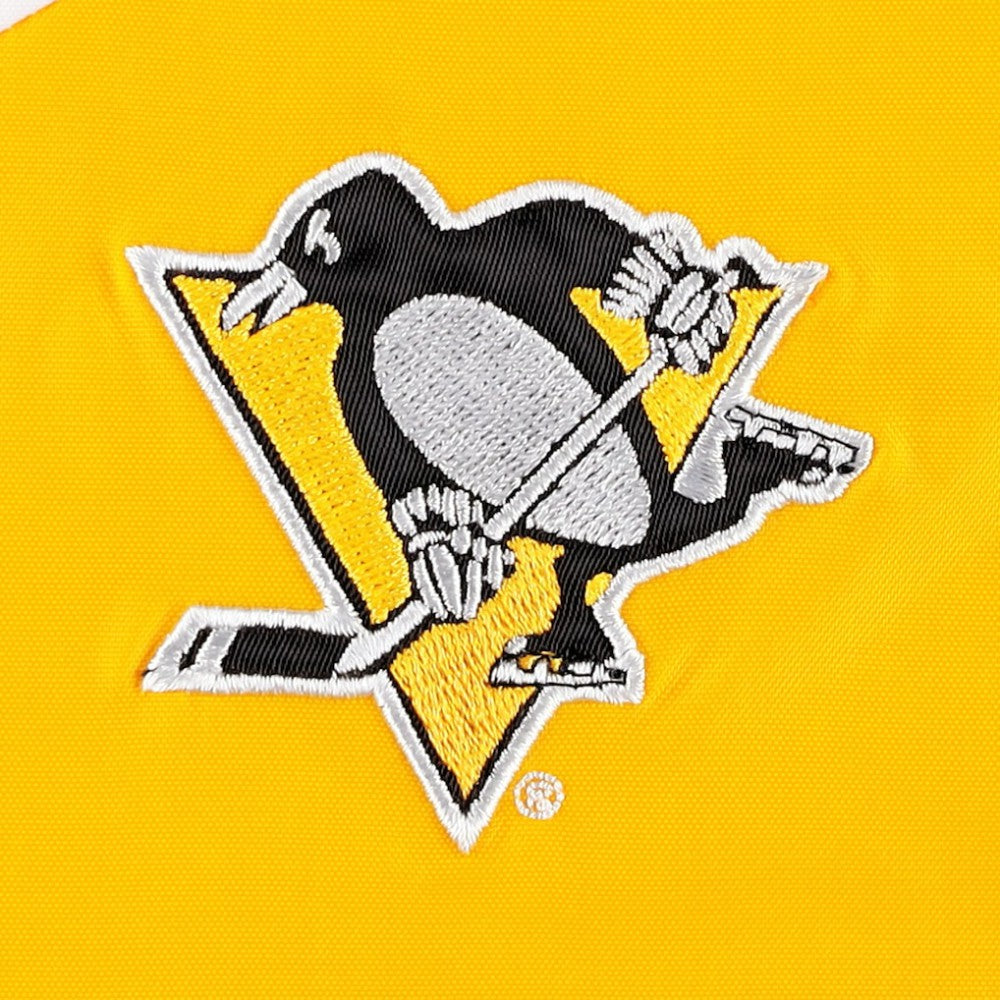 NHL Black/Gold Pittsburgh Penguins Tommy Hilfiger Women's Staci Half-Zip Windbreaker Jacket