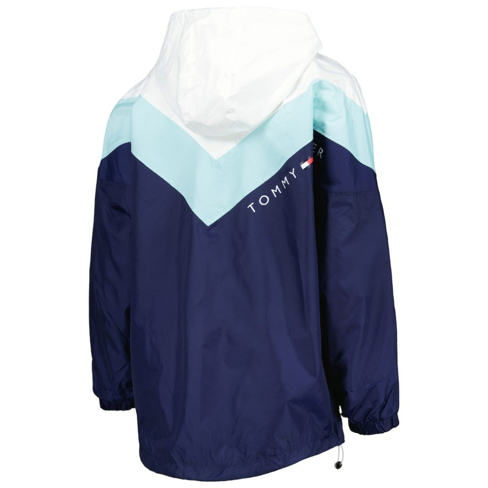 NHL Blue/Deep Sea Blue Seattle Kraken Tommy Hilfiger Women's Staci Half-Zip Windbreaker Jacket