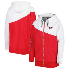 NHL Red/White Washington Capitals DKNY Sport Women's Gina Full-Zip Hoodie