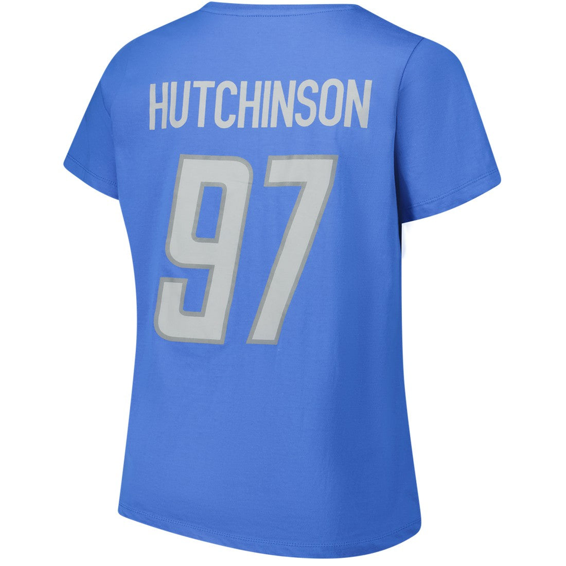 Aidan Hutchinson  Women's Plus Size Fair Catch Name & Number Scoop Neck T-Shirt - Detroit Lions