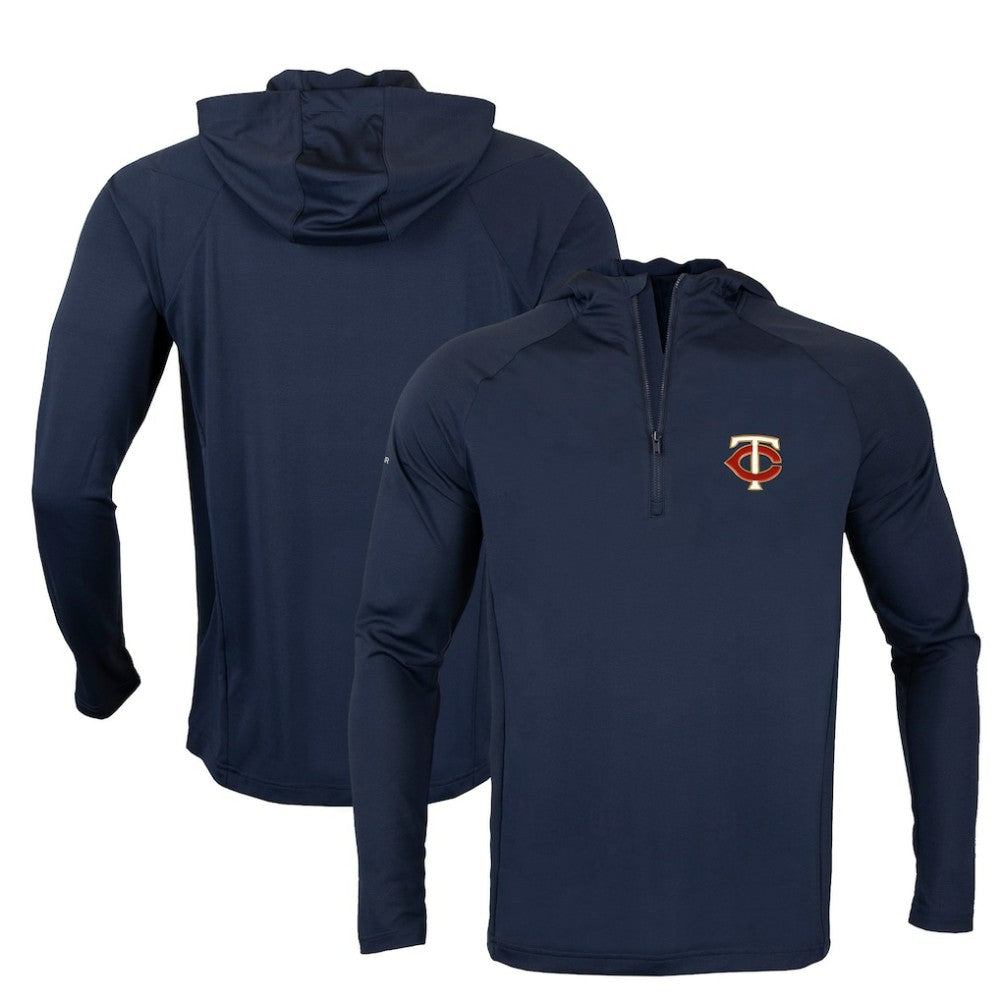 MLB Minnesota Twins Levelwear Zander Insignia Core Quarter-Zip Pullover Hoodie