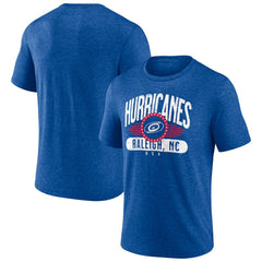 NHL Royal Carolina Hurricanes Badge of Honor Tri-Blend T-Shirt