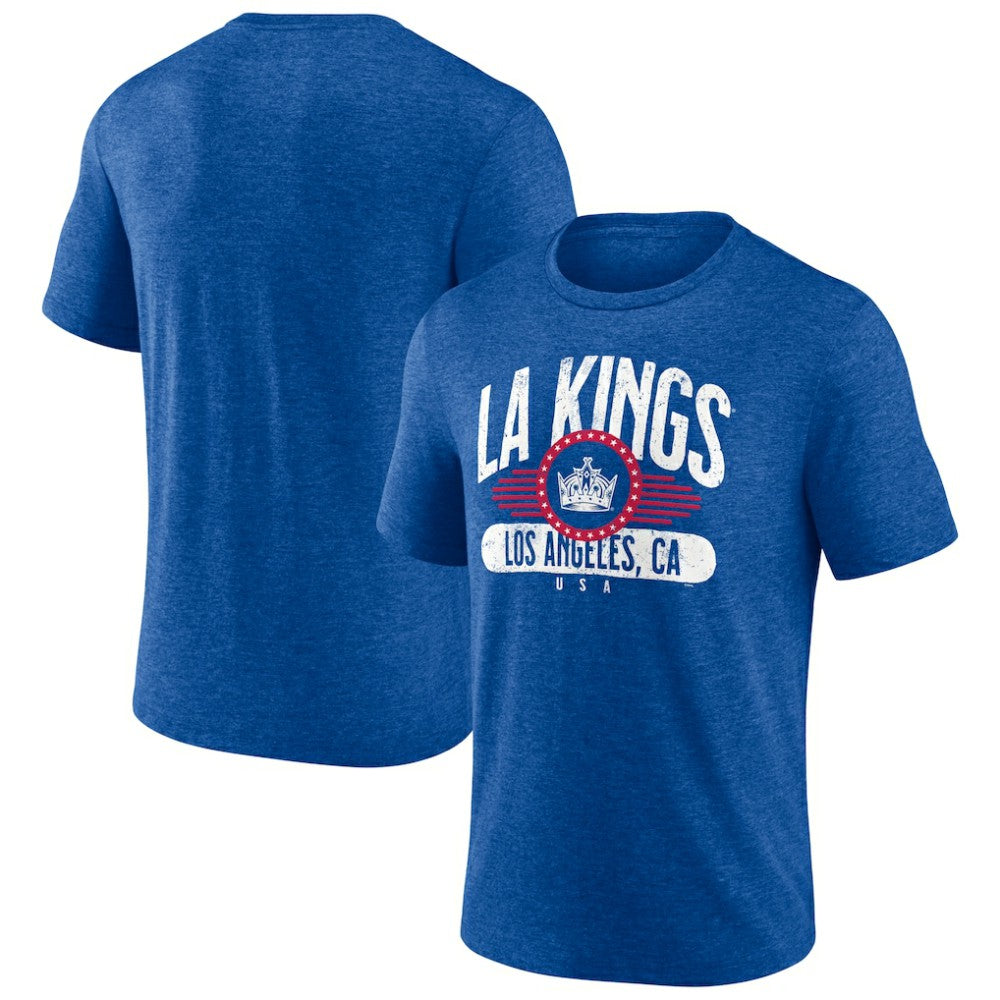 NHL Royal Los Angeles Kings Badge of Honor Tri-Blend T-Shirt
