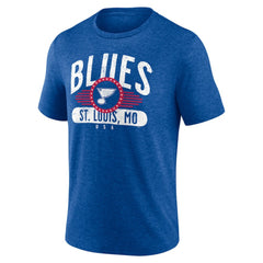 NHL Blue St. Louis Blues Badge of Honor Tri-Blend T-Shirt