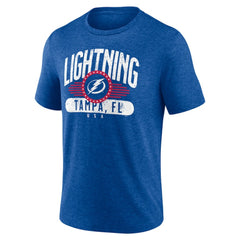 NHL Blue Tampa Bay Lightning Badge of Honor Tri-Blend T-Shirt
