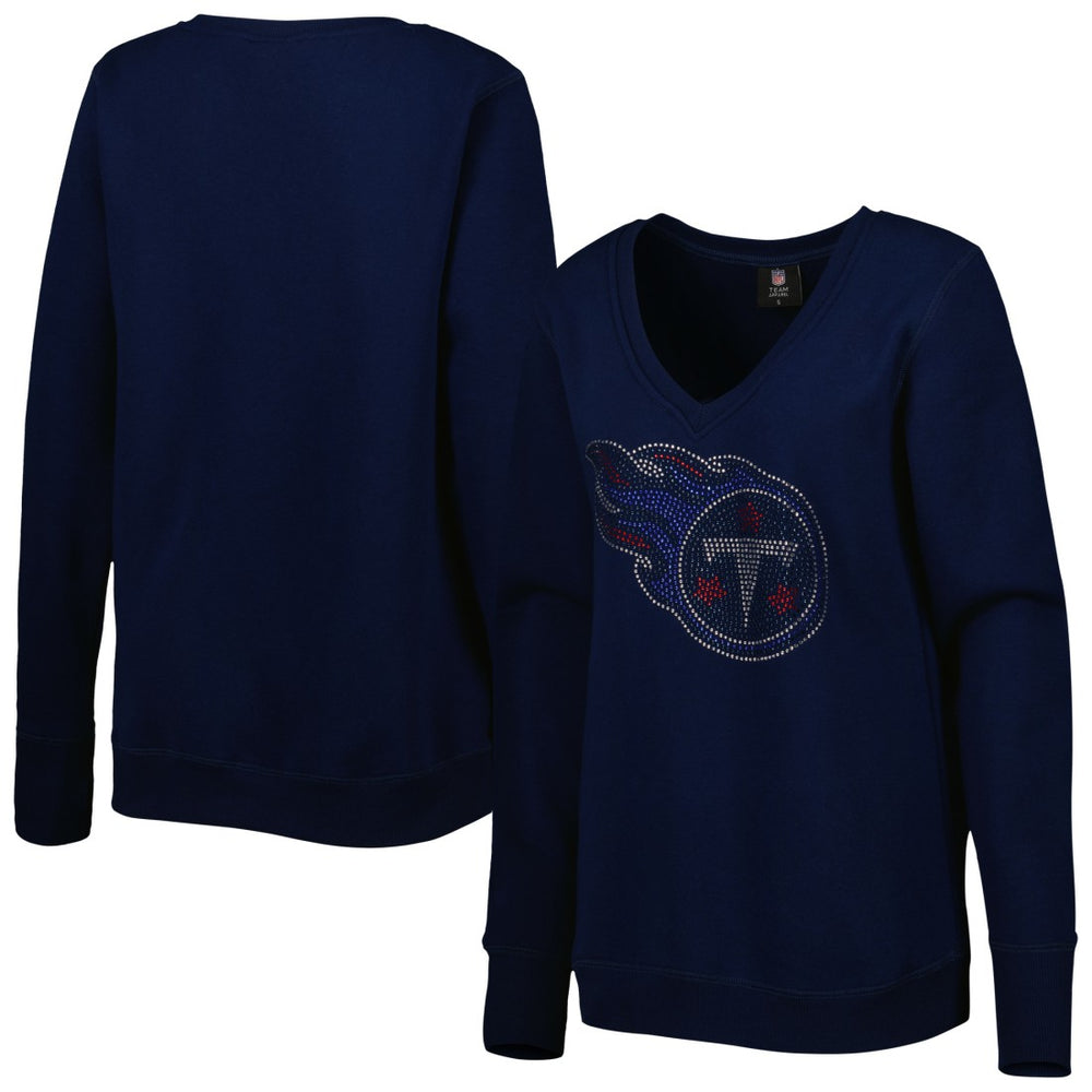 Cuce Women's Deep V-Neck Pullover Sweatshirt - Tennessee Titans