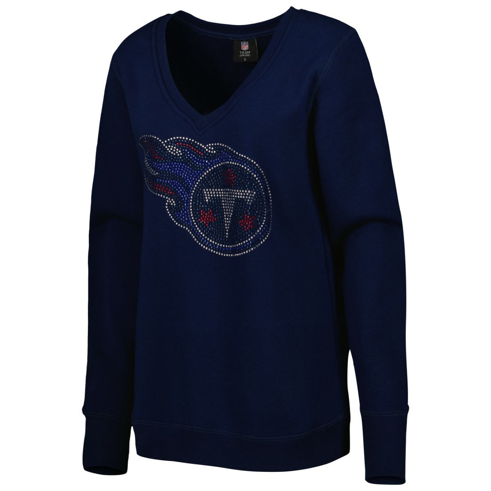 Cuce Women's Deep V-Neck Pullover Sweatshirt - Tennessee Titans