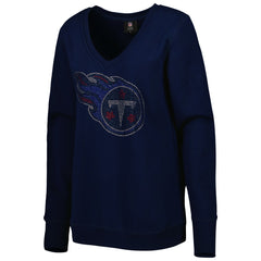 Cuce Women's Deep V-Neck Pullover Sweatshirt - Tennessee Titans