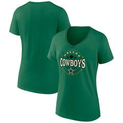 Women's Lucky Celtic V-Neck T-Shirt - Dallas Cowboys