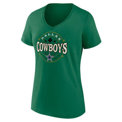 Women's Lucky Celtic V-Neck T-Shirt - Dallas Cowboys