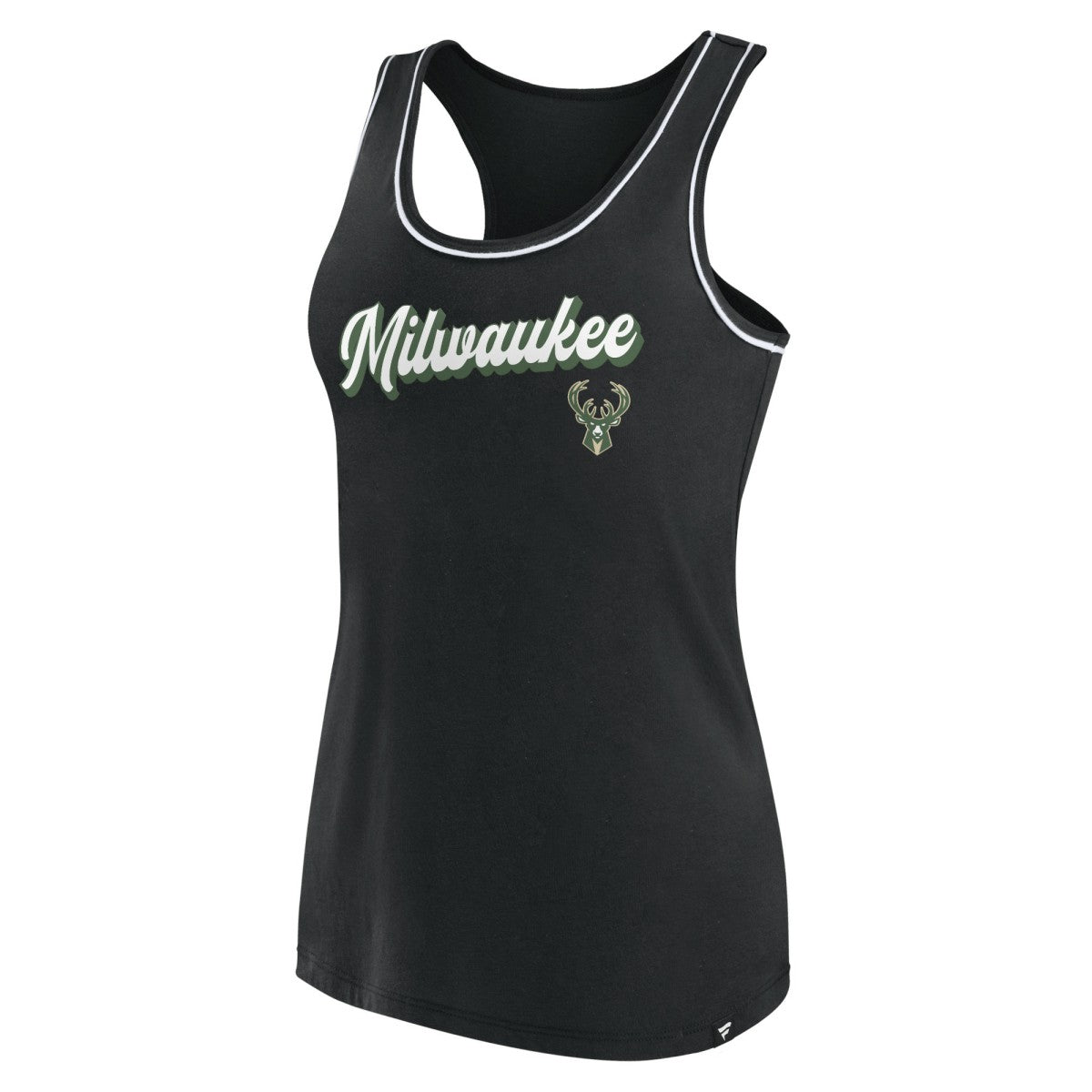 NBA Milwaukee Bucks Women's Wordmark Logo Racerback Tank Top