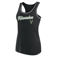 NBA Milwaukee Bucks Women's Wordmark Logo Racerback Tank Top