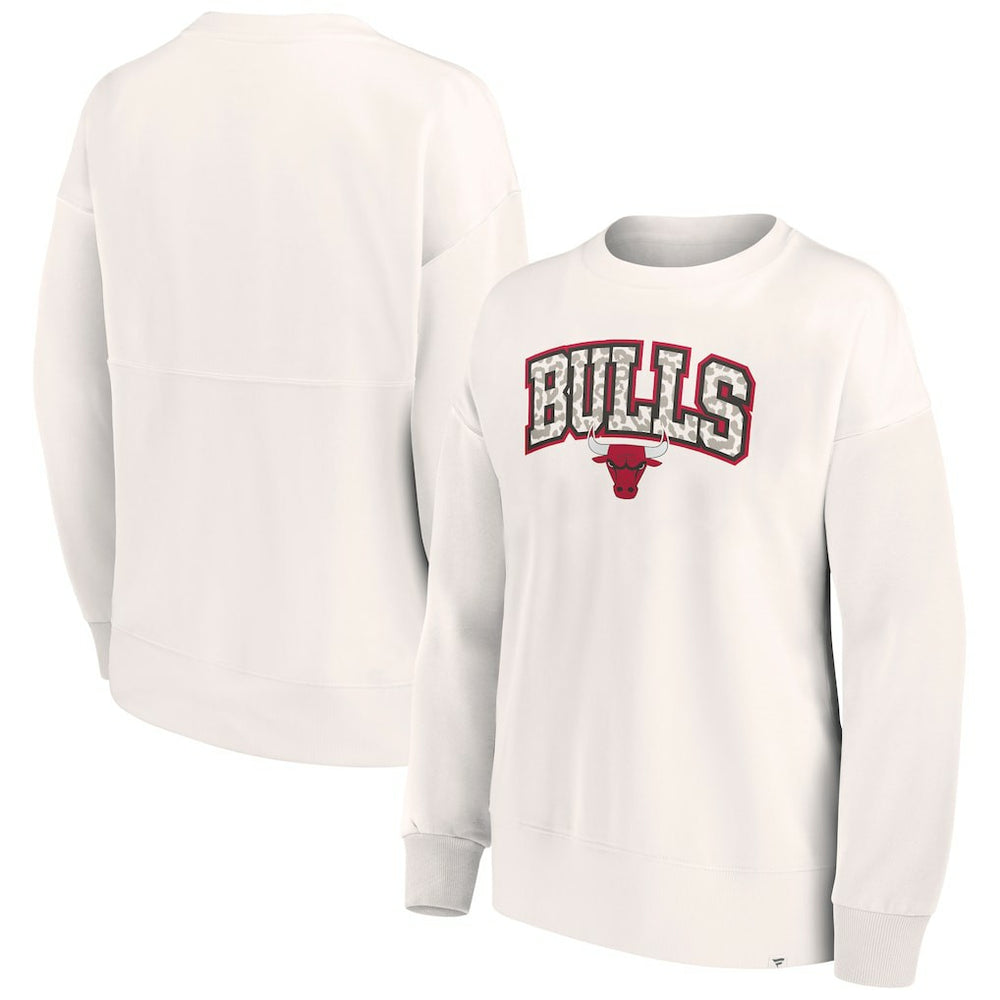 NBA Chicago Bulls Women's Tonal Leopard Pullover Sweatshirt