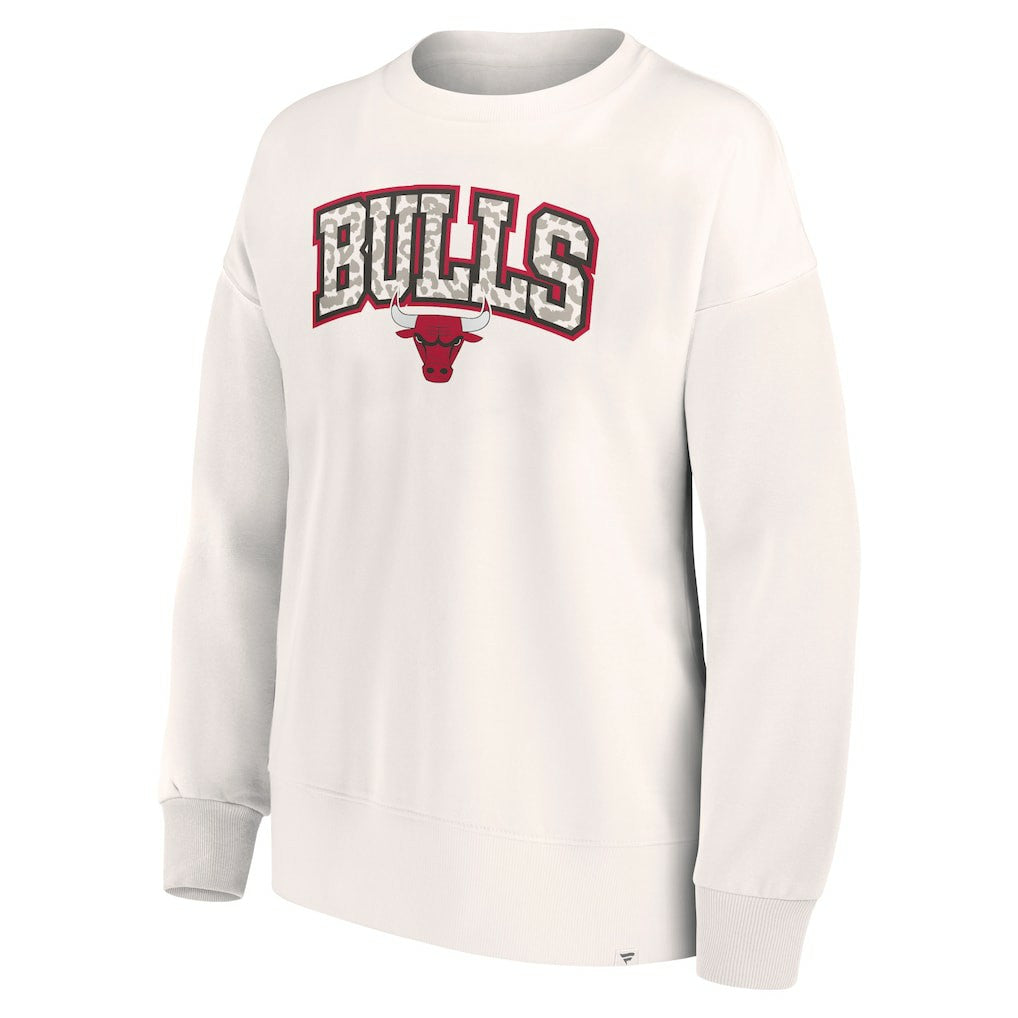 NBA Chicago Bulls Women's Tonal Leopard Pullover Sweatshirt