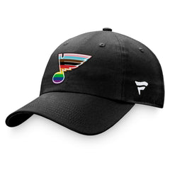 NHL Black St. Louis Blues Fanatics Team Logo Pride Adjustable Hat