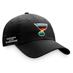 NHL Black St. Louis Blues Fanatics Team Logo Pride Adjustable Hat