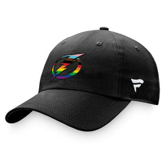 NHL Black Tampa Bay Lightning Fanatics Team Logo Pride Adjustable Hat