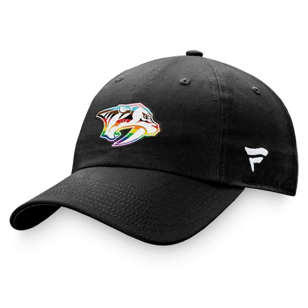 NHL Black Nashville Predators Fanatics Team Logo Pride Adjustable Hat