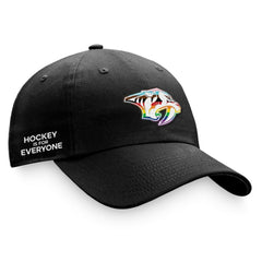 NHL Black Nashville Predators Fanatics Team Logo Pride Adjustable Hat