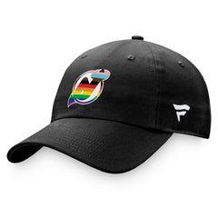 NHL Black New Jersey Devils Fanatics Team Logo Pride Adjustable Hat