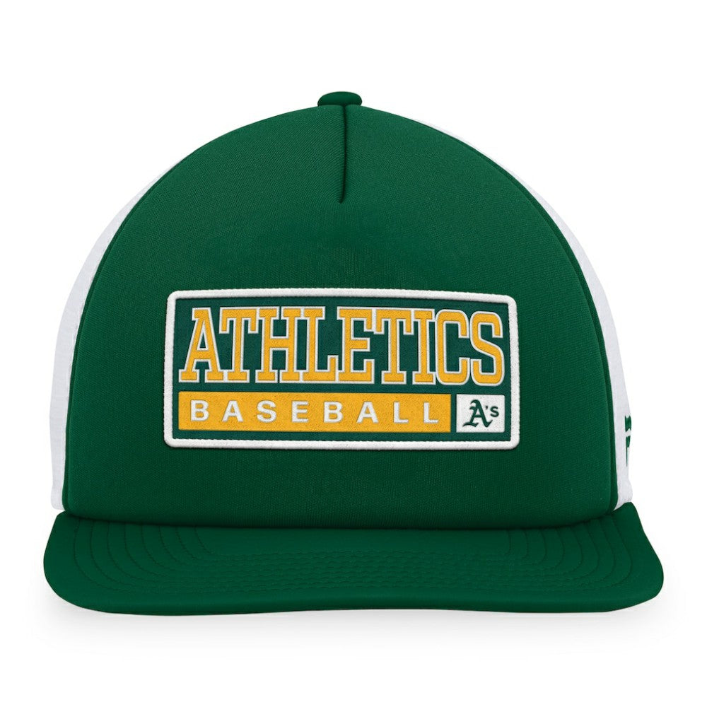 MLB Athletics Majestic Foam Trucker Snapback Hat