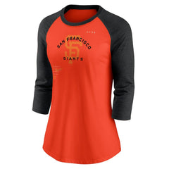 MLB San Francisco Giants Nike Women's Next Up Tri-Blend Raglan 3/4-Sleeve T-Shirt