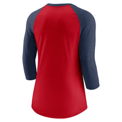 MLB Minnesota Twins Nike Women's Next Up Tri-Blend Raglan 3/4-Sleeve T-Shirt