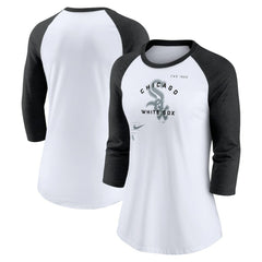 MLB Chicago White Sox Nike Women's Next Up Tri-Blend Raglan 3/4-Sleeve T-Shirt
