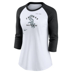MLB Chicago White Sox Nike Women's Next Up Tri-Blend Raglan 3/4-Sleeve T-Shirt